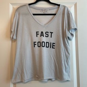 WILDFOX Fast Foodie V-Neck Tee